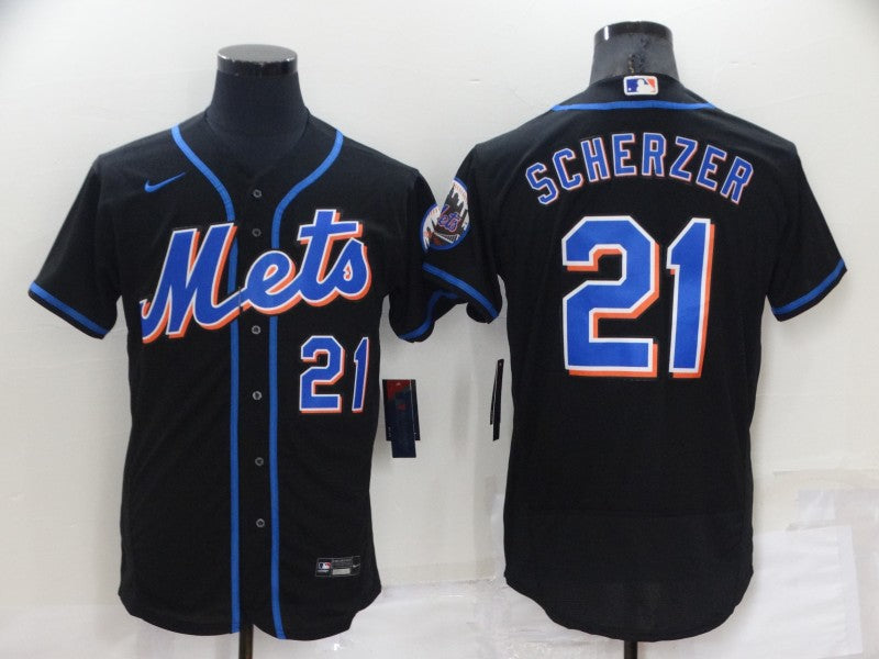 Men's New York Mets Max Scherzer #21 Black Jersey